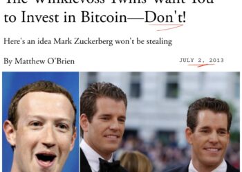 Quem ouviu os gêmeos Winklevoss em 2013 ganhou 80.000%
