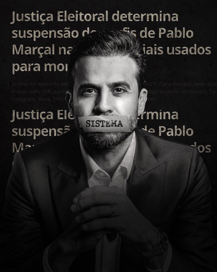 Crítico do Bitcoin, Pablo Marçal teve suas redes sociais censuradas.